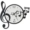 ARTI E MESTIERI horloge murale MUSICA (Blanc et noir - Métal verni)