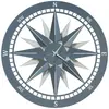 ARTI E MESTIERI horloge murale BUSSOLA PICCOLO (Bianco marmo e azzurro...