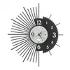 ARTI E MESTIERI horloge murale MIRO (Nero e bianco marmo - Métal verni...