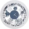 ARTI E MESTIERI horloge murale NETTUNO (Azzurro e bianco marmo - Métal...