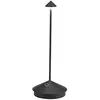 Zafferano Lampe de table led Pina Pro Noir Mat, rechargeable et dimmable