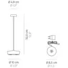 Zafferano Lampe de table led Swap Pro Corten, rechargeable et dimmable