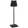 Zafferano Lampe de table led rechargeable et dimmable Poldina Pro Micro Noir
