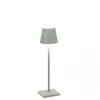 Zafferano Lampe de table led rechargeable et dimmable Poldina Pro Micro Salvia
