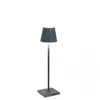 Zafferano Lampe de table led rechargeable et dimmable Poldina Pro Micro Gris Foncé