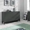AHD Amazing Home Design Buffet bas - Metis Up Three Report - Gris - Porte(s) et tiroir(s) - Brillant
