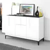 AHD Amazing Home Design Buffet 3 portes tiroir 120x40cm salon entrée cuisine Rachel