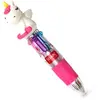 LEGAMI Mini Stylo À Bille 4 Couleurs Licorne Mini Magic Rainbow - Rose