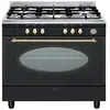 CENTRE DE CUISSON GLEM 5 GAZ FOUR CATALYSE 109L A NOIR + INOX
