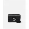 Pinko Love One Classic DC Vitello Si, Sac Femme, Z99o_Noir-Old Silver, Taille Unique