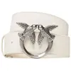 Pinko - Ceinture Love Berry H4.Low Vitello Seta blanche XS