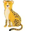 Non communiqué ballon aluminium guépard animal jungle 102cm jaune - grabo 25206-p