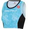 Top triathlon Castelli Free Tri Top Rosso Corsa pastel bleu femme - S