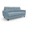 Divani.store Callisto Canapé lit - Bleu pastel