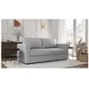 Canapé 3 places - Delta - Tissu Malmo 83 Gris Clair - Convertible semi...