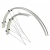 Generico Garde-boue pour vélo 20 pouces en plastique argenté 53mm - Sans garde-boue
