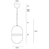 miloox by Sforzin Suspension Domu, Ø 20 cm, bronze/blanc, verre, GX53