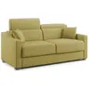 Divani.store Amber Canapé lit convertible en tissu détachable T05 191 cm (mat. 140x197) jaune