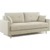 Divani.store Megan Canapé convertible en microfibre - Crème