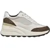 Geox Femme D Spherica Ec13 A Basket, Blanc cassé, 38 EU