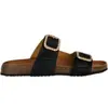 Geox Femme D New Brionia B C Sandales Plates, Noir, 39 EU