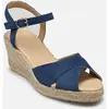 Geox Femme D Gelsa Low C Sandales compensées, Bleu Marine, 37 EU