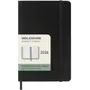 Agenda civil Moleskine 2026 12 mois Semainier Format Poche Souple Noir