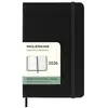 Agenda civil Moleskine 2026 12 mois Semainier Format Poche Dur Noir
