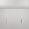 Lampe à suspension à 2 bras avec abat-jours en bois pour projecteur Tub-E27 Avec ampoule - Neutre