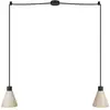 Creative Cables Lampe Suspendue à 2 Lumières Avec Abat-jour En Bois En...