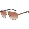 Lunettes de Soleil - Emporio Armani - 0EA2125 - Doré - Mixte - Chic