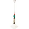 Suspension en céramique et verre finition blanc lait 31x70cm Lariat - Ferroluce