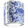 Ferroluce Plafonnier PI, motif floral, Ø 12,5 cm bleu/blanc