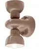 Applique murale en céramique marron moka 13x25,5cm Berimbau - Ferroluce