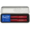 Moleskine Coffret boîte métallique Kaweco Stylo plume et Stylo bille avec cartouches d'encre Rouge