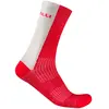 Chaussettes Castelli Logo 18 Merino blanc rouge - L-XL
