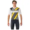 Maillot a manches courtes castelli heritage homme noir blanc jaune