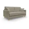 Divani.Store Edgar Canapé-lit, Toile, Marron, 160 cm (Mat. 120x197)