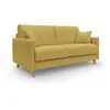 Divani.store Edgar Canapé lit convertible en tissu FELIS imperméable T03 160 cm (mat. 120x197) jaune