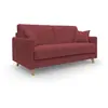 Divani.store Edgar Canapé lit convertible en tissu FELIS imperméable T03 160 cm (mat. 120x197) rouge