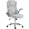 HOMCOM Fauteuil Ergonomique, Dossier Haut Velours Imprimé, Accoudoirs ...