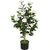 HOMCOM Plante artificielle de Camélia avec fleurs réalistes, 176 feuil...