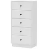 HOMCOM Commode 5 Tiroirs pour Chambre à Coucher Moderne et Gain de Pla...