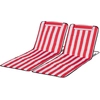 Outsunny Set 2 Transats de Plage Pliables avec Dossier Réglable à 5 Ni...