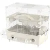 PawHut Cage à Hamster à 2 Niveaux et 3 Portes avec Roue et Tubes, en A...