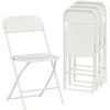 HOMCOM Set de 4 chaises pliantes avec orifices de drainage en plastiqu...