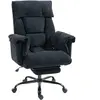 HOMCOM Chaise de Bureau Inclinable avec Repose-Pieds, Dossier Haut, Ha...