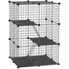PawHut Cage Modulaire pour Lapins et Cochons d'Inde Multi-niveaux avec...
