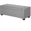 HOMCOM Banc de Lit avec Espace de Rangement en Tissu, 120x50x44cm - Gr...
