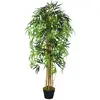 Outsunny Bambou Artificiel avec Vase pour Intérieur et Extérieur,  18x...